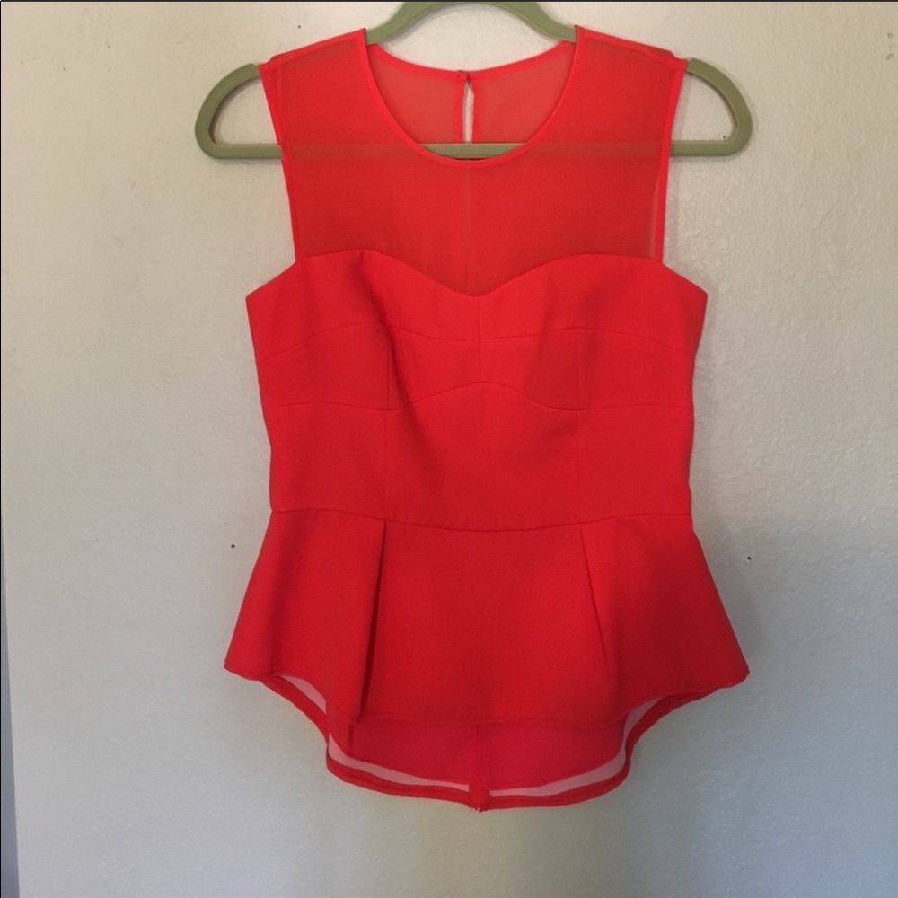 BCBG Red Peplum top!